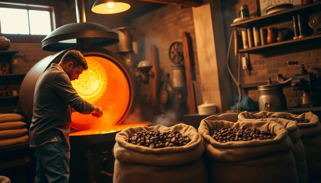 Antigua coffee roast process