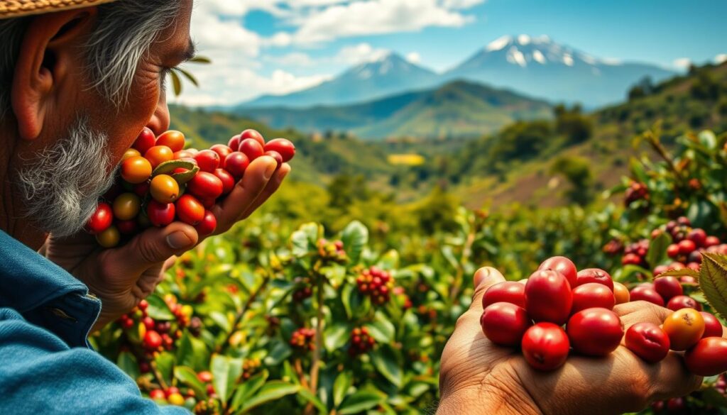 Guatemalan coffee art