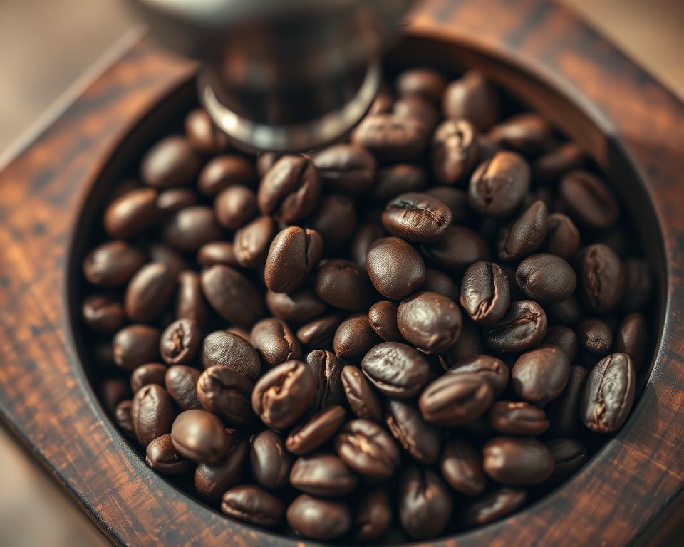 Guatemalan coffee beans grinding process