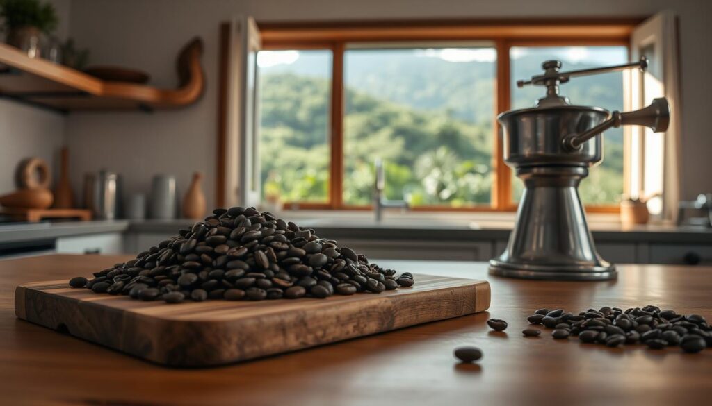 Guatemalan coffee beans preparation