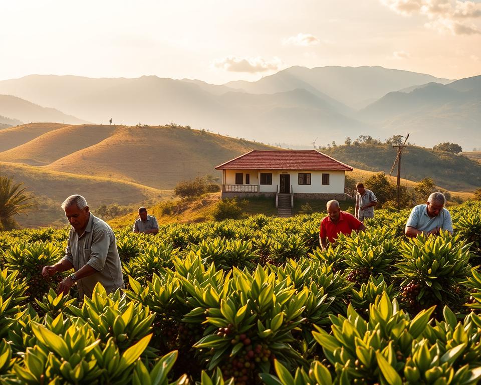 Guatemalan coffee farming families