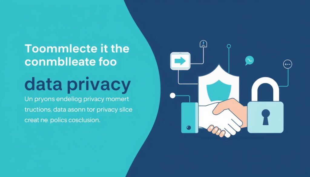 Illustration representing commitment to data privacy and security