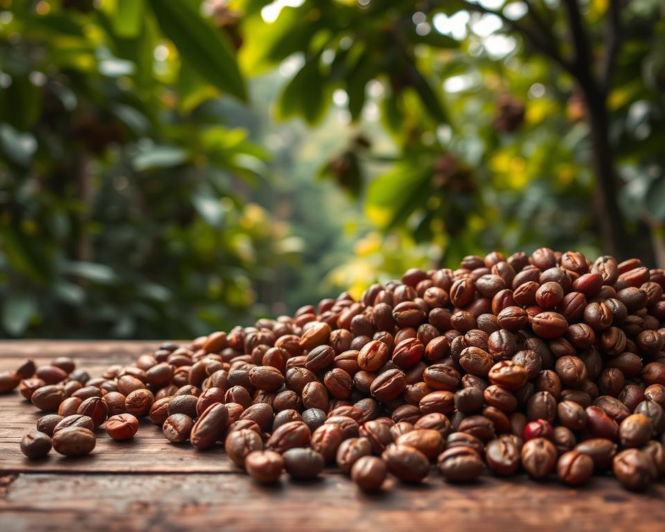 Mayan coffee beans