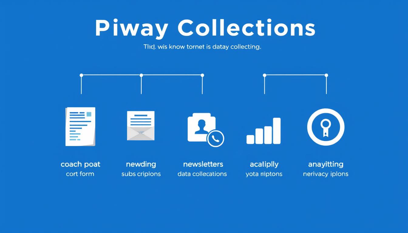 Privacy Policy data collection illustration showing different types of data being collected