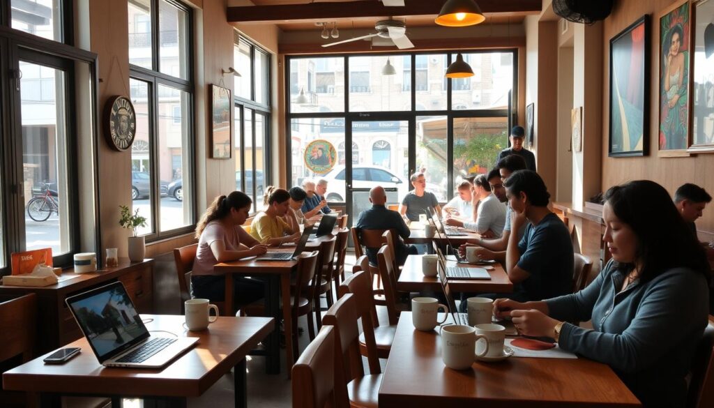 coffee scene in Guatemala City