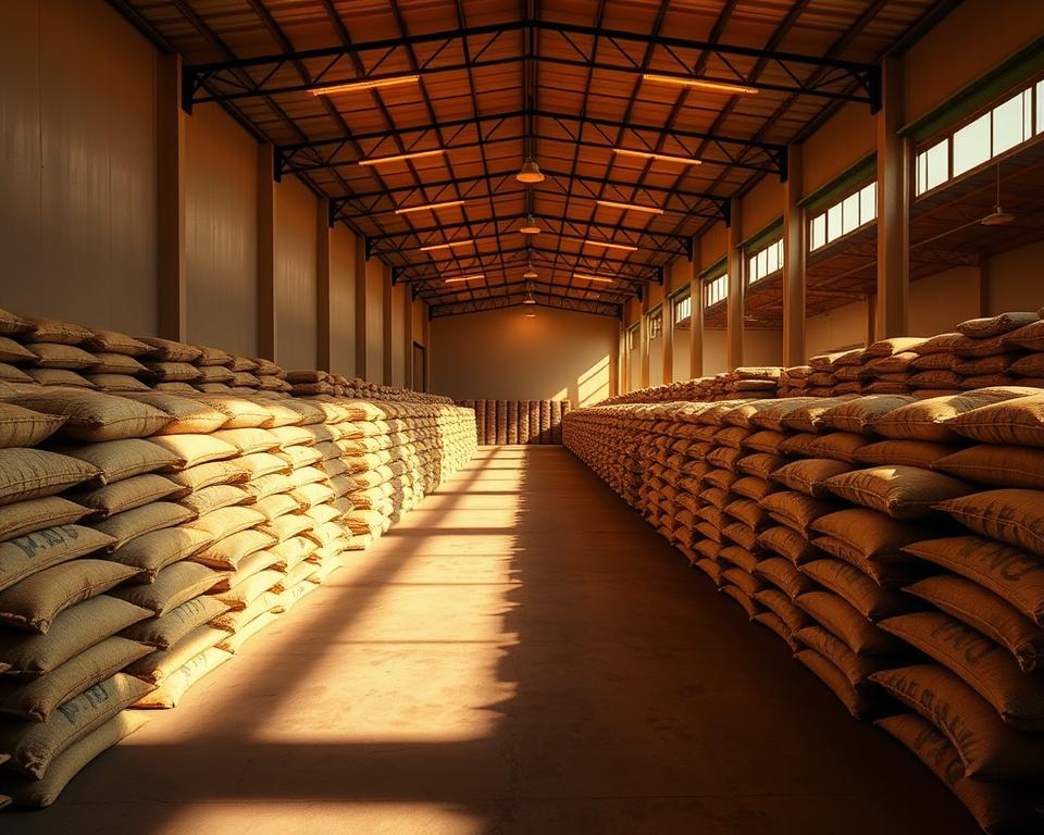 green coffee storage