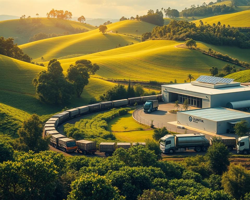 green export logistics coffee transportation