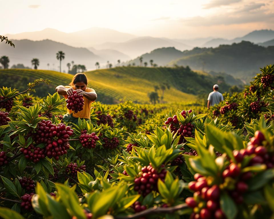 micro lot coffee harvesting