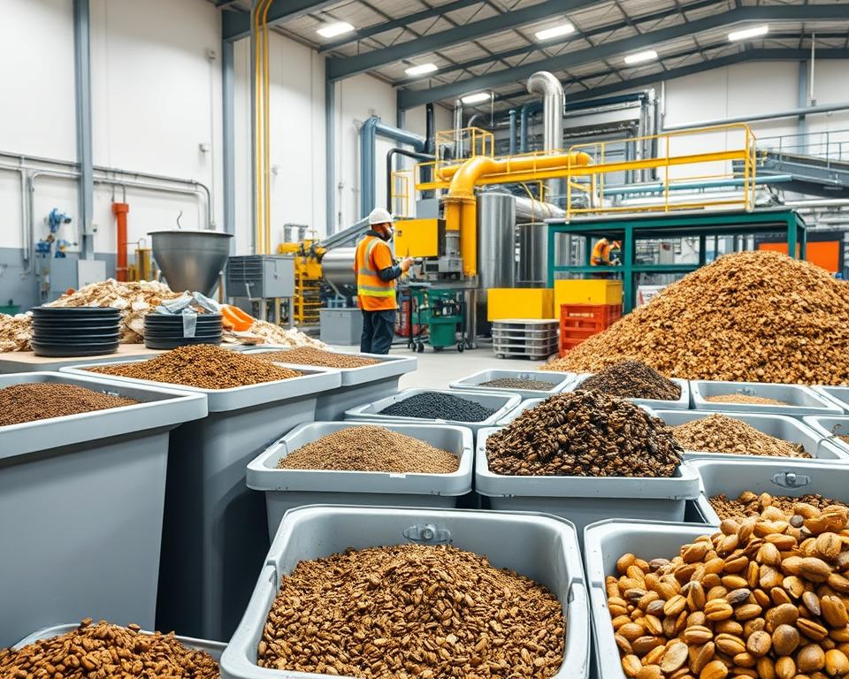 recycling coffee husks waste