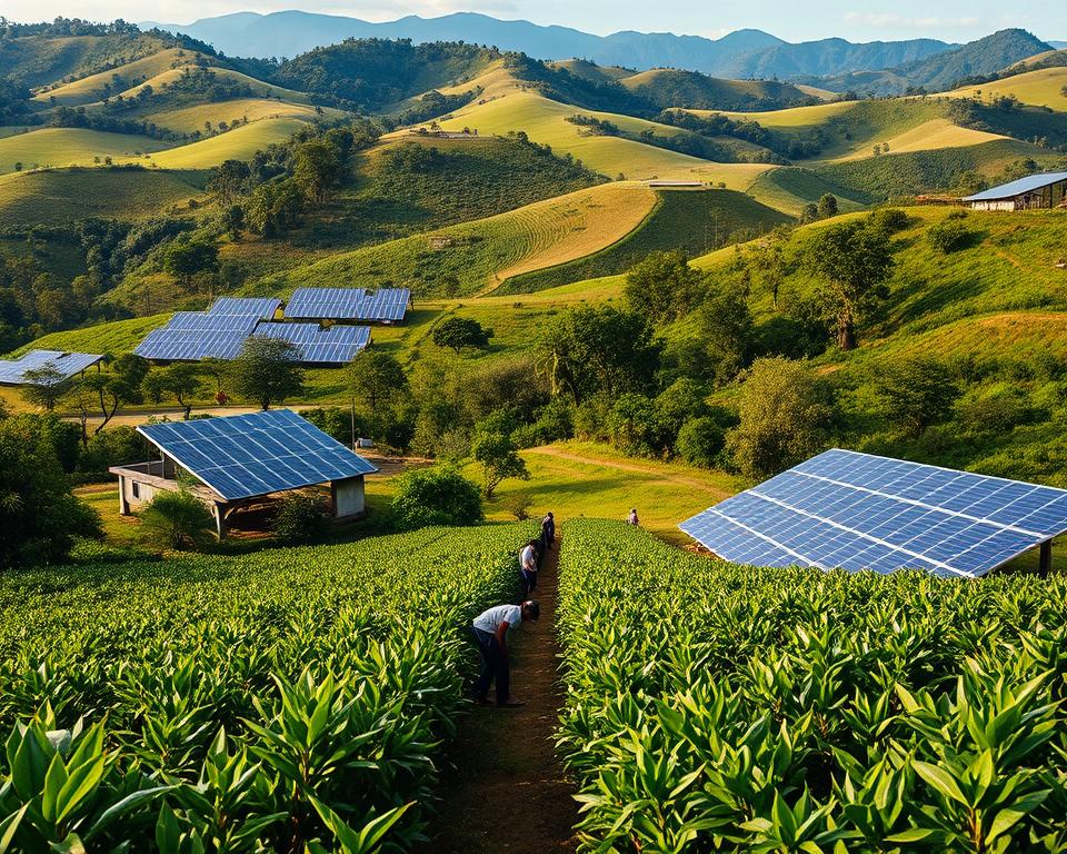 solar energy coffee farms