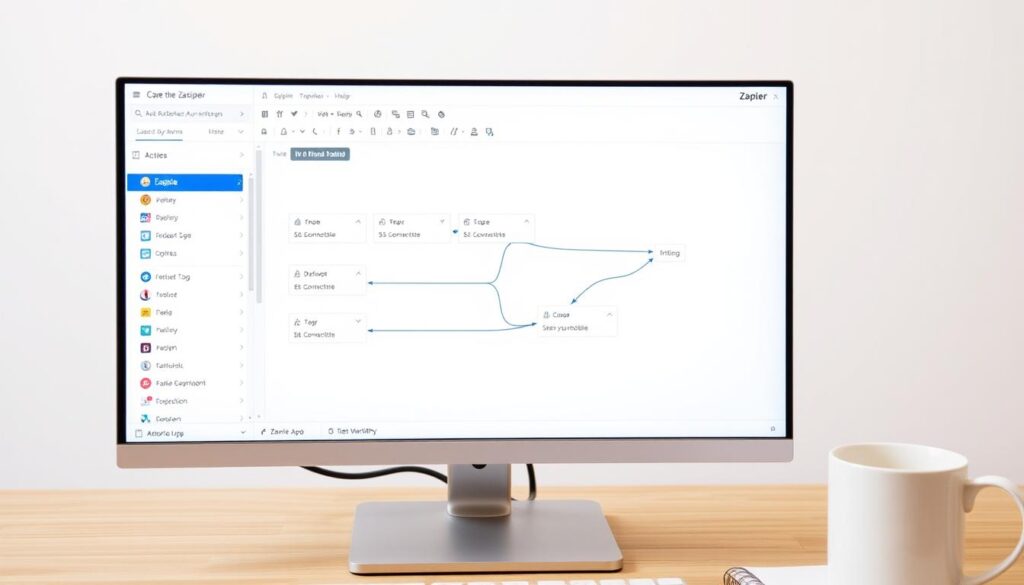 Automation workflow being created in Zapier - smart tools for modern nerds that save time