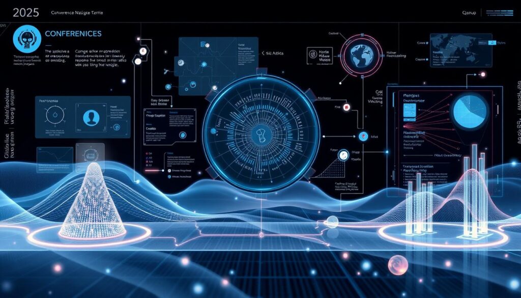 Futuristic convergence-native application interface showing multiple technologies working together seamlessly